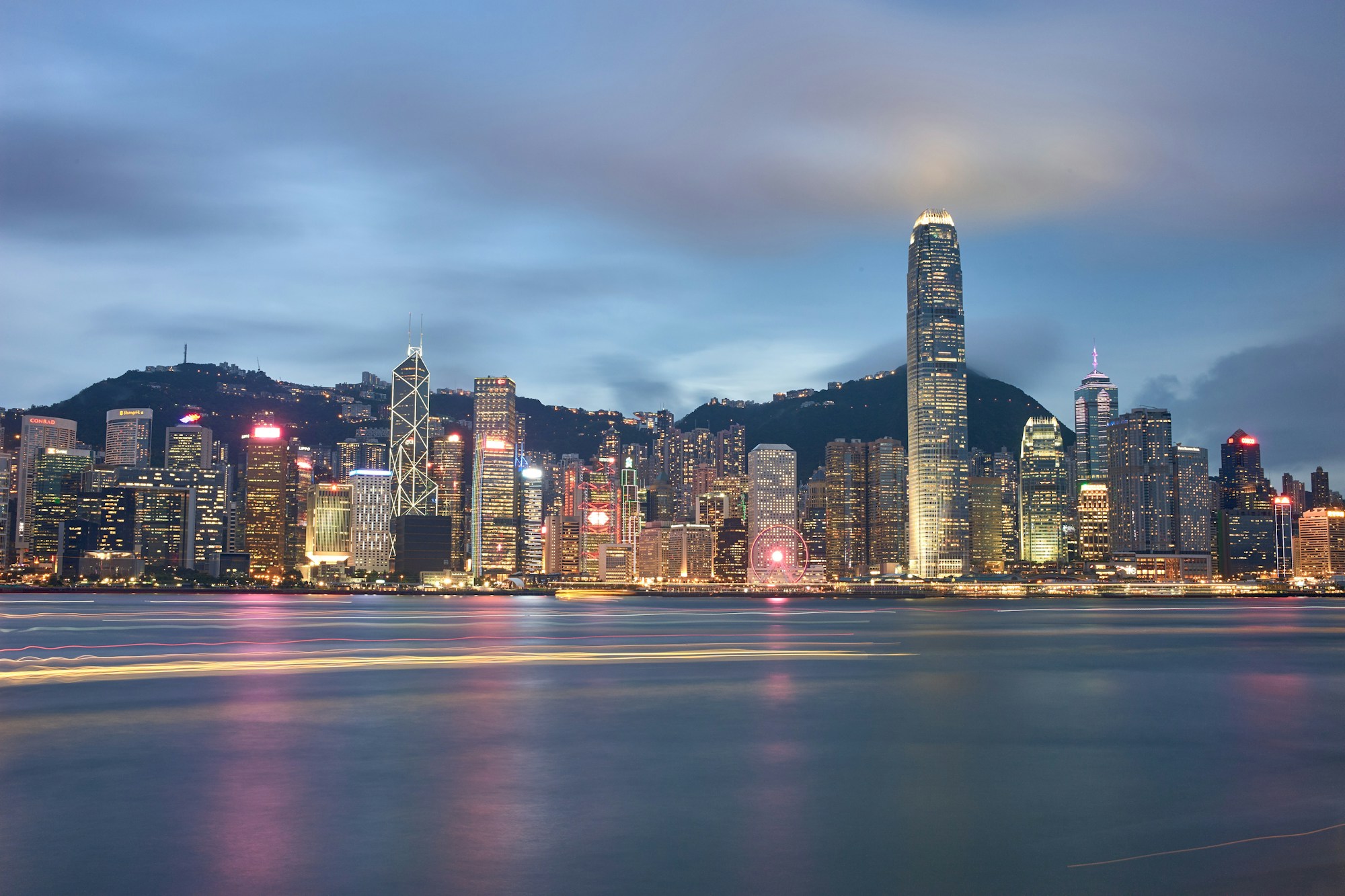 香港维多利亚港黄昏摄影